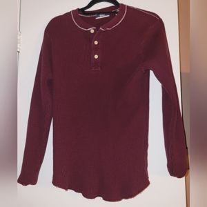 GAP men's long sleeve burgundy thermal shirt size medium